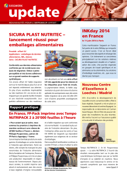 INKday 2014 en France SICURA PLAST NUTRITEC