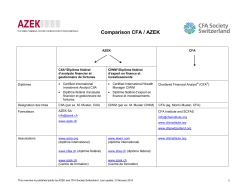 Comparison AZEK / CFA