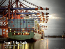Mega Ship Math - Virginia Maritime Association
