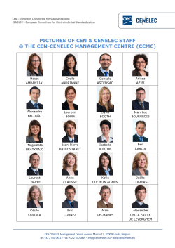 CEN and CENELEC Staff pictures - CEN