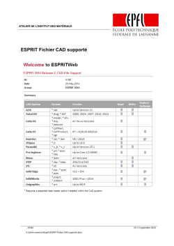 ESPRIT Fichier CAD supporté - Ateliers-STI