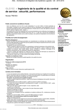 GLG102 - Ing&eacute;nierie de la qualit&eacute; et du contrat de service