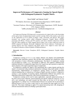 Improved Performance of Compressive Sensing for Speech Signal