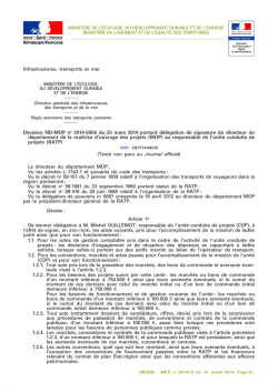 Infrastructures, transports et mer D&eacute;cision ND-MOP