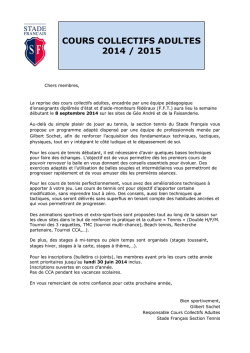 Fiche cours collectifs adultes