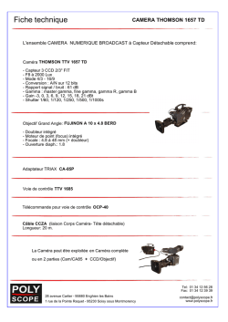 CAMERA THOMSON - Feuille1