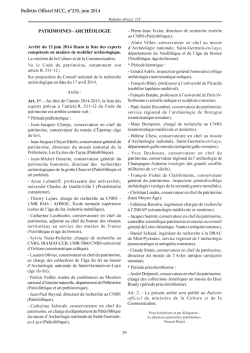Arrêté du 13 juin 2014 fixant la liste des experts compétents en