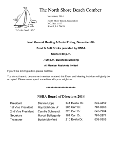 NSBA Board of Directors 2000 – 2001