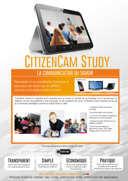 Telecharger la plaquette CitizenCam Study