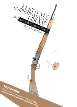 Le programme (pdf) - Festival de la Correspondance de Grignan