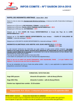 infos n-7 - Comit&eacute; de Vend&eacute;e de handball