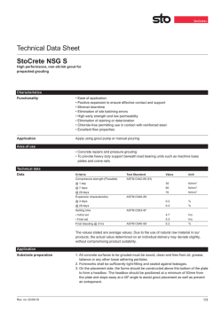 StoCrete NSG S TDS