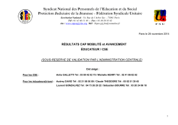 resultats CAP éduc CSE 27 28 NOVEMBRE 2014