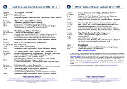 2014 RAeS Toulouse Branch Lectures 2013