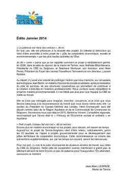 &Eacute;dito Janvier 2014