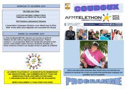 DIMANCHE 07 DECEMBRE 2014 15h Salle des F&ecirc;tes 16h Fontaine