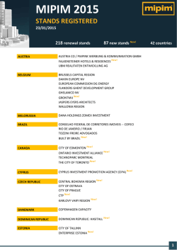 Download the list of MIPIM 2015 stands
