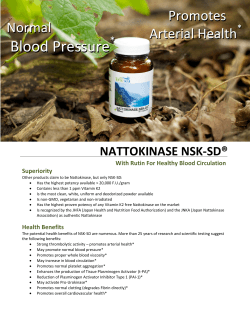 NATTOKINASE NSK-SD® Brochure