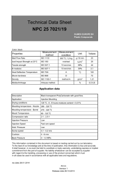 Technical Data Sheet NPC 25 7021/19