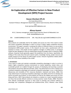 An Exploration of Effective Factors in New Product Development