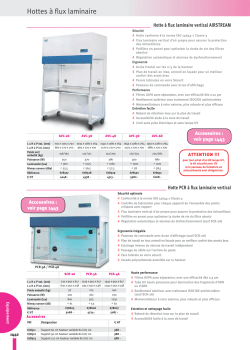 Hottes &agrave; flux laminaire