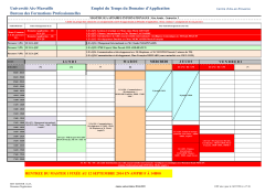 Planning des cours du 1er semestre 2014-2015