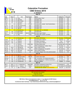 calendrier formation CBD 20142015 Sept-Dec