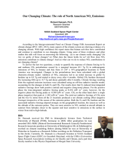 Our Changing Climate: The role of North American NOx Emissions