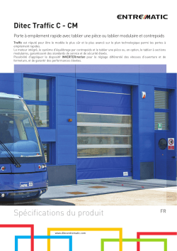 Ditec Traffic C-CM - Product specifications_FR.indd