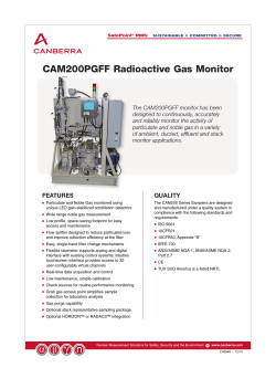 CAM200PGFF Radioactive Gas Monitor Mini Spec