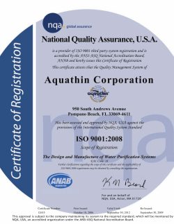 Aquathin Corporation 950 South Andrews Avenue Pompano Beach