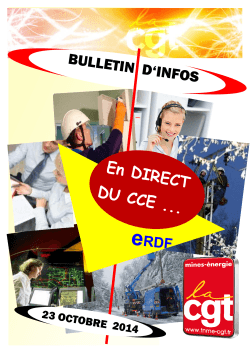 En DIRECT DU CCE - FNME-CGT || Élus CGT CCE eRDF