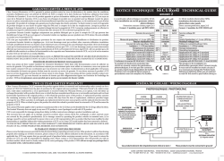 NOTICE TECHNIQUE SECURcell TECHNICAL GUIDE amont 2 ∿