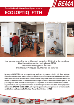 ECOLOPTIQ FTTH - Acad&eacute;mie de Nancy-Metz