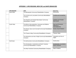 APPENDIX 1: NPS REGIONS, NEW CRC and NAPO BRANCHES