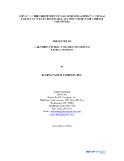 Read Report - Boston Pacific Company, Inc.