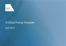 G-Cloud Pricing Template
