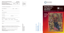 Sleep Disorders: - California Sleep Society