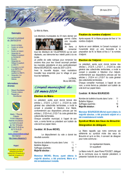 Infos.Village du 28 mars 2014