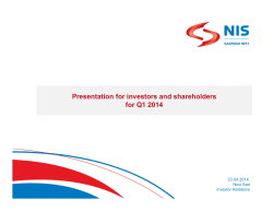 Presentation for investors and shareholders for Q1 2014