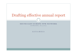 Drafting effective annual report