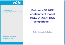 Bohunice V2 NPP containment model MELCOR to APROS