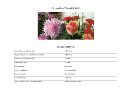 2014 Horticulture Produce Results