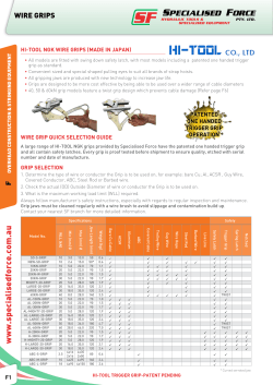Hi-Tool NGK Wire Grips Data Sheet (pdf 929 KB)