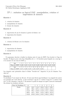 TP 1 : initiation au logiciel SAS : manipulation, création et