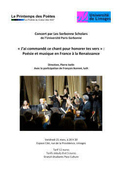 Poésie et musique - Université de Limoges