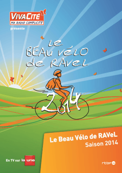 Le Beau Vélo de RAVeL remercie ses partenaires Pour plus d