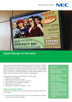 Digital Signage for Education - NEC Singapore