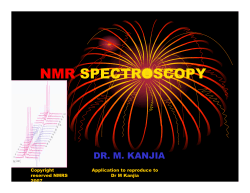Part 2 - nmr spectroscopy