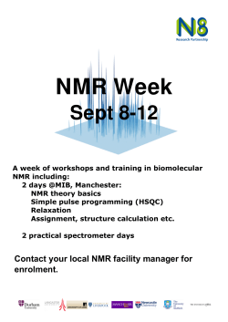 NMR Week - N8 Research Partnership